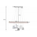Industriálna závesná lampa Elegans z dreva s piatimi tienidlami 115cm