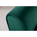 Art-deco štýlová lavica Karen so zeleným zamatovým poťahom 90cm