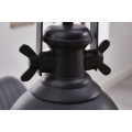 Industriálna závesná lampa Castor v čiernej farbe z kovu 45cm 