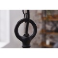 Industriálna závesná lampa Castor v čiernej farbe z kovu 45cm 
