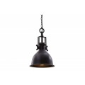 Industriálna závesná lampa Castor v čiernej farbe z kovu 45cm 