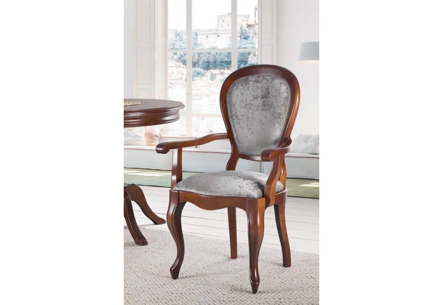 Luxusná rustikálna stolička CASTILLA s lakťovými opierkami