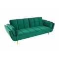 Art-deco dizajnová sedačka Rimadea v smaragdovozelenej farbe 215cm 