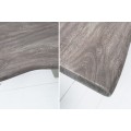 Industriálny masívny jedálenský stôl Mammut  z akáciového dreva sivej farby 220cm 