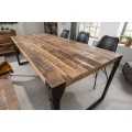 Industriálny jedálenský stôl Factory z mangového masívu hnedej farby 160cm