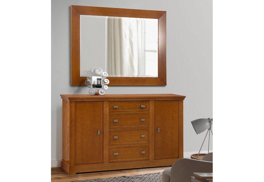 Luxusná rustikálna veľká komoda Carmen hnedej farby