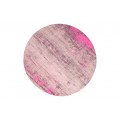 Dizajnový kruhový koberec Adassil z bavlny ružovo-béžovej farby 150cm