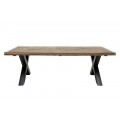 Industriálny jedálenský stôl Barracuda z dreva a kovu 220cm 