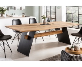 Industriálny jedálenský stôl Harrington z masívneho dubového dreva 240cm