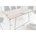 Retro rozťahovací obdĺžnikový jedálenský stôl Roanne z dreva a kovu 120-160cm