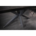 Industriálny rozkladací obdĺžnikový jedálenský stôl Callandra z keramickou povrchovou doskou a kovovými nohami 180-225 