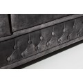 Chesterfield luxusná zamatová trojsedačka Lobella v sivej farbe 205cm