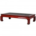 Masívny konferenčný stolík Kolorida vo vintage štýle červenej farby