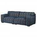 Moderná luxusná čalúnená trojsedačka v námorníckej modrej farbe 245 cm