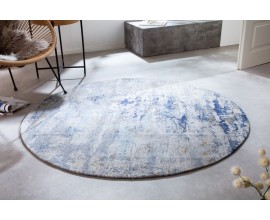 Orientálny okrúhly koberec Adassil s modrým vzorom 150cm