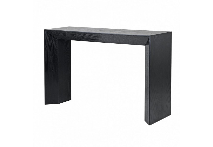 Elegantná drevená konzola Marion z dreva v čiernej farbe