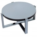 Zrkadlový kruhový konferenčný stolík Mirea zo skla 98cm 