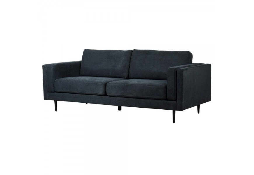 Štýlová modernásedačka Cavera s tmavošedým poťahom a čiernymi nožičkami