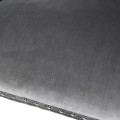 Štýlová art-deco stolička Bresta v sivom zamatovom poťahu s čiernymi kovovými nožičkami 82cm 