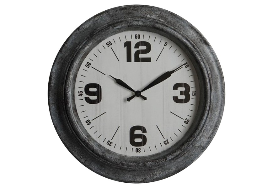 Retro dizajnové nástenné hodiny Nomad okrúhleho tvaru v čiernej farbe 45cm 