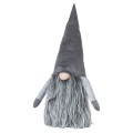 Štýlový dekoračný látkový trpaslík Gonk so sivou bradou