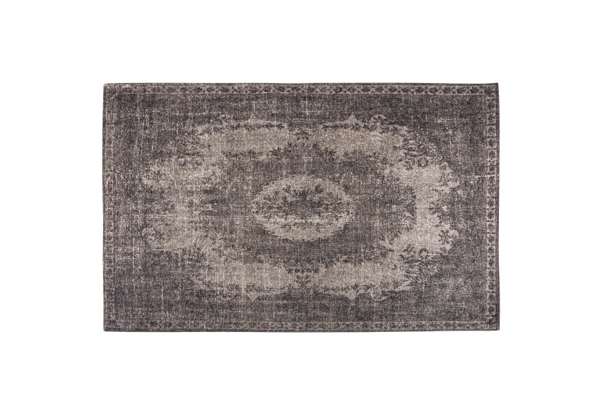 Jedinečný vintage obdĺžnikový koberec Solapur s orientálnym vzorom hnedej farby