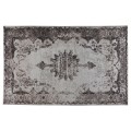 Jedinečný béžový vintage obdĺžnikový koberec Solapur s orientálnym vzorom sivej farby