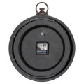 Retro kruhové dizajnové nástenné hodiny Nomad s kovovým čiernym rámom 41cm 