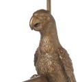 Štýlová stolná lampa Percy The Parrot v zlatej farbe s tyrkysovým tienidlom 74cm