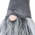 Štýlový dekoračný látkový trpaslík Gonk so sivou bradou 50cm