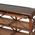 Koloniálny konzolový stolík Dark Rich z masívu s dvoma zásuvkami a úložným priestorom 125cm