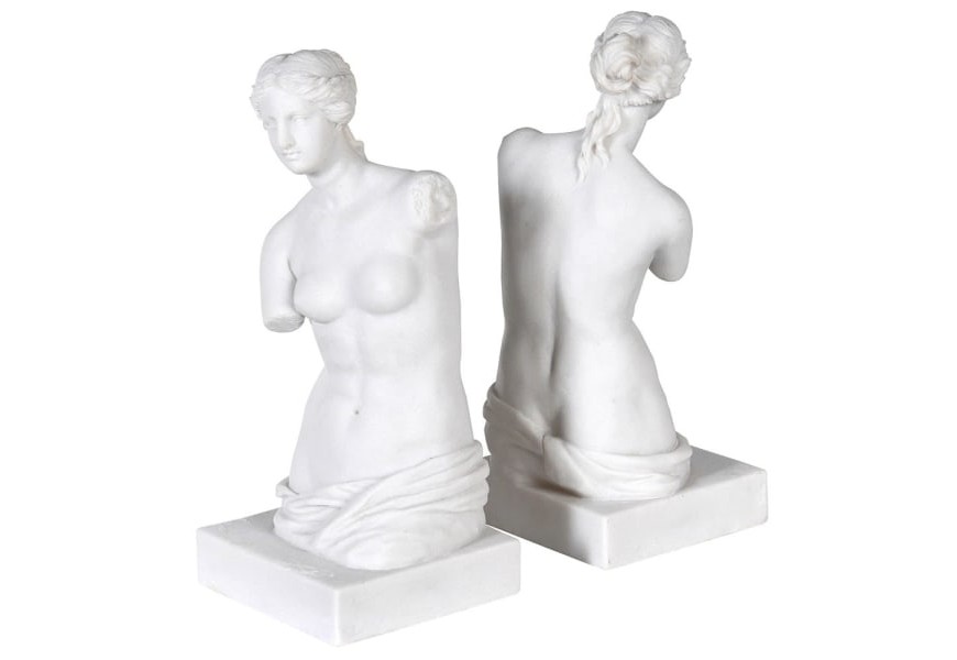 Antická štýlová biela zarážka na knihy Venuša