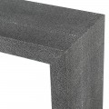 Moderný sivý konzolový stolík Shagreen s čalúnením zo šagrénovej kože s bodkovanou štruktúrou 75 cm