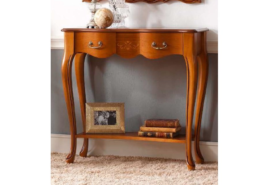 Luxusn&aacute; zdoben&aacute; rustik&aacute;lna konzola CASTILLA v klasickom &scaron;t&yacute;le 86cm