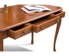 Luxusný rustikálny písací stolík CASTILLA s tromi zásuvkami 112cm