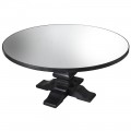 Zrkadlová vrchná doska jedálenského stola Specolare obklopená železným čiernym rámom