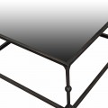 Zrkadlový konferenčný stolík Specolare s tmavo sivou železnou podstavou 90cm
