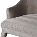 Luxusné kreslo Lutreola v sivej farbe s dizajnovým čalúnením s čiernymi nožičkami 84cm