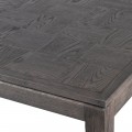 Moderný drevený obdĺžnikový jedálenský stôl Emperor hnedosivej farby z dubového masívu 180cm 