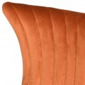 Art-deco jedálenská stolička Primadonna s oranžovým čalúnením s čiernymi nožičkami 87cm
