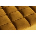 Art-deco zamatová sedačka Nefertiti v horčicovo žltej farbe 225cm