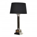Luxusn&aacute; stoln&aacute; lampa s čiernym tienidlom 91 cm