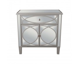 Art-deco zrkadlový príborník Padme na nožičkách so zásuvkou 80cm