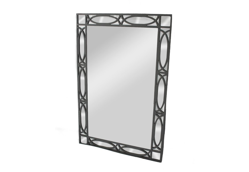 Jedinečné a dizajnové veľké nástenné zrkadlo Padme v striebornom ozdobnom ráme
