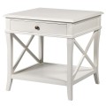 Provensálsky nočný stolík Amarante so zásuvkou v bielej farbe 60cm