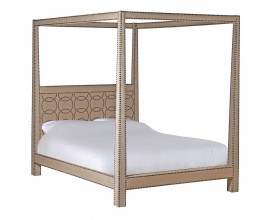 Moderná luxusná manželská posteľ Circula Crema v béžovej farbe s geometrickým dizajnom 160cm