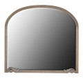 Venkovské nástěnné zrcadlo Kolonial s dřevěným rámem půlobloukového tvaru s vyřezávanými prvky 93cm