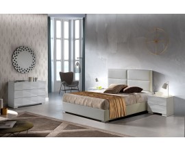 Moderná manželská posteľ Sara s čalúnením z ekokože s elegantným prešívaním 140-180