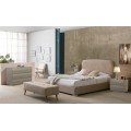 Modern&aacute; elegantn&aacute; manželsk&aacute; posteľ Elisa s čal&uacute;nen&iacute;m a so zaoblen&yacute;m čelom 140-180cm 