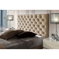 Chesterfield čalúnená posteľ Gala v modernom štýle s úložným priestorom 140-180cm